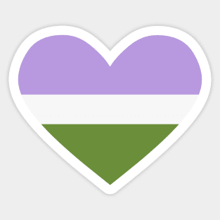 Gender queer heart Sticker